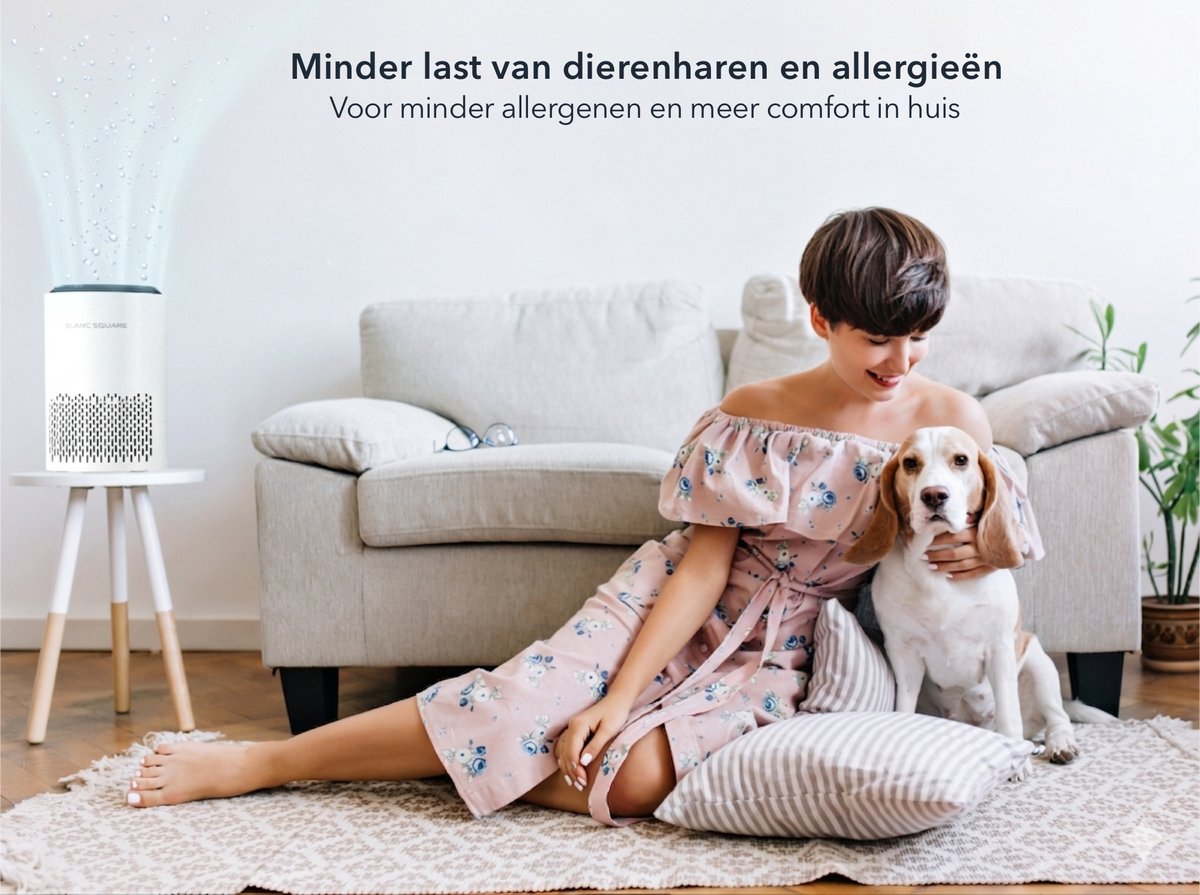 BLANC SQUARE Luchtreiniger Pro — HEPA 13 Filter & Slaapmodus