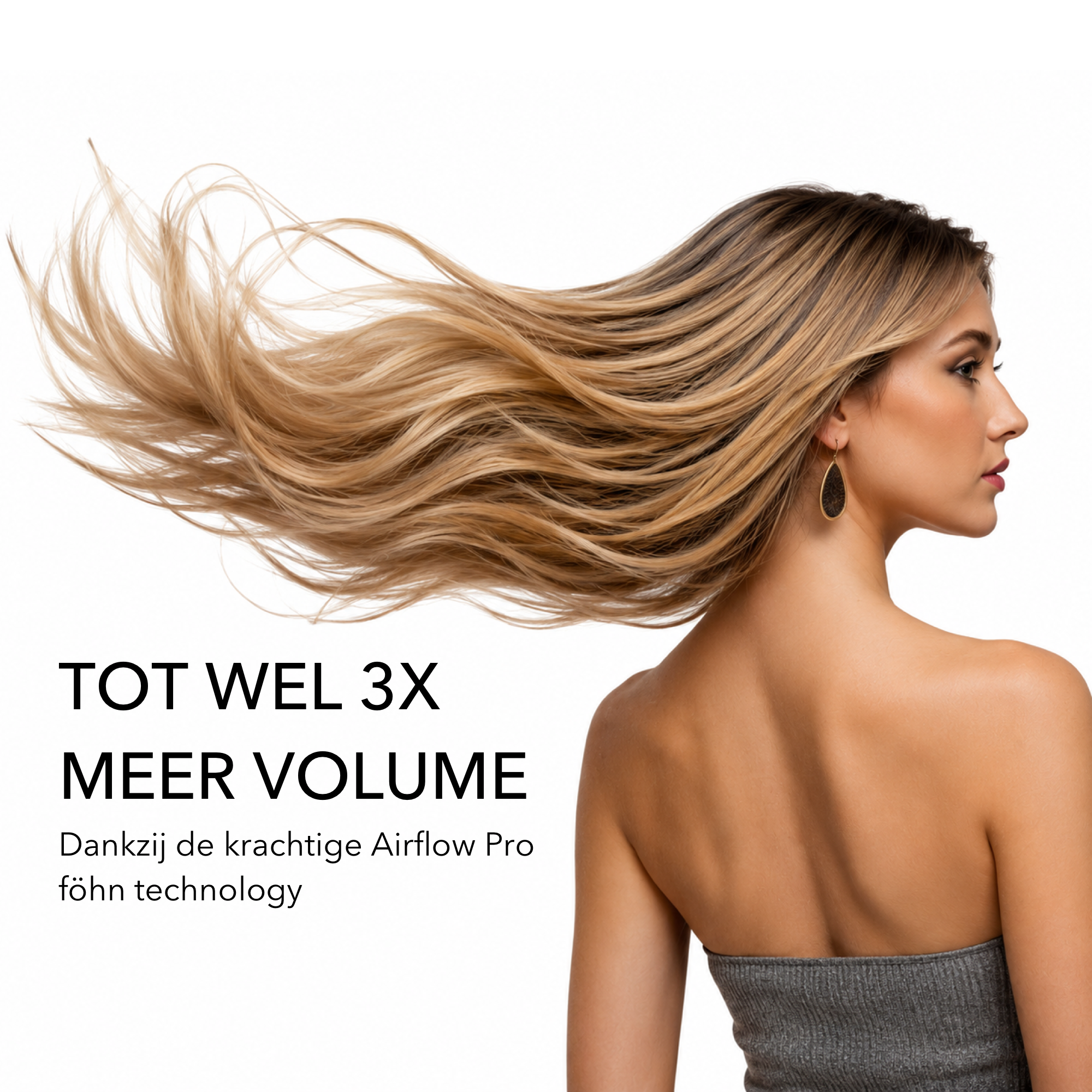 Blanc Square Airstyler – Multistyler Pro – Föhnbürste und Lockenbürste – 5-in-1 Lockenstab – Haarstyler – Heißluftbürste – Haarwickel – Inklusive Diffusor und Aufbewahrungsetui