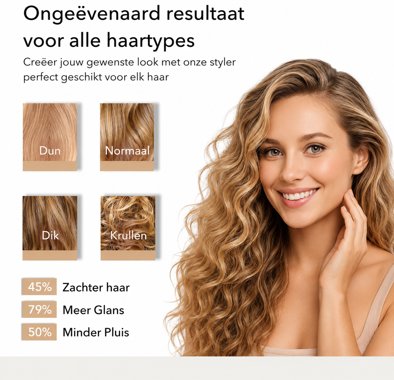 Blanc Square Airstyler – Multistyler Pro – Föhnbürste und Lockenbürste – 5-in-1 Lockenstab – Haarstyler – Heißluftbürste – Haarwickel – Inklusive Diffusor und Aufbewahrungsetui