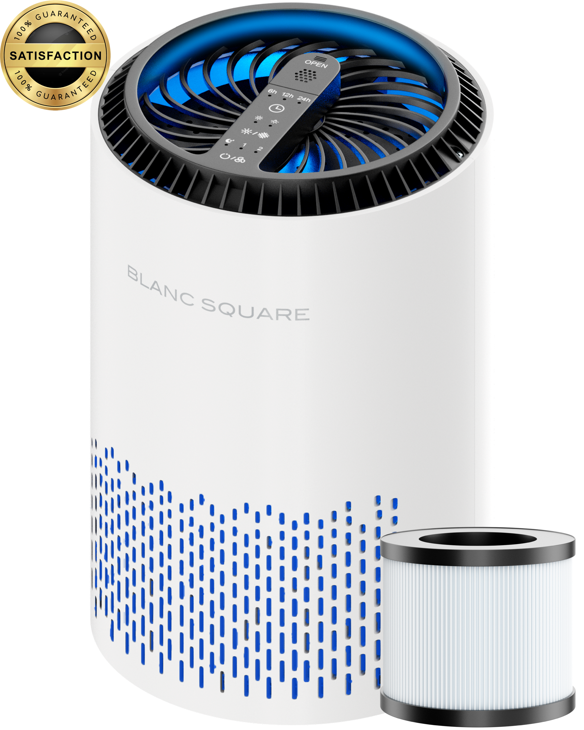 BS Air Purifier Air Purifier with HEPA 13 filter activated carbon filter Works 99 against dust mites hay fever allergies dust 3 modes