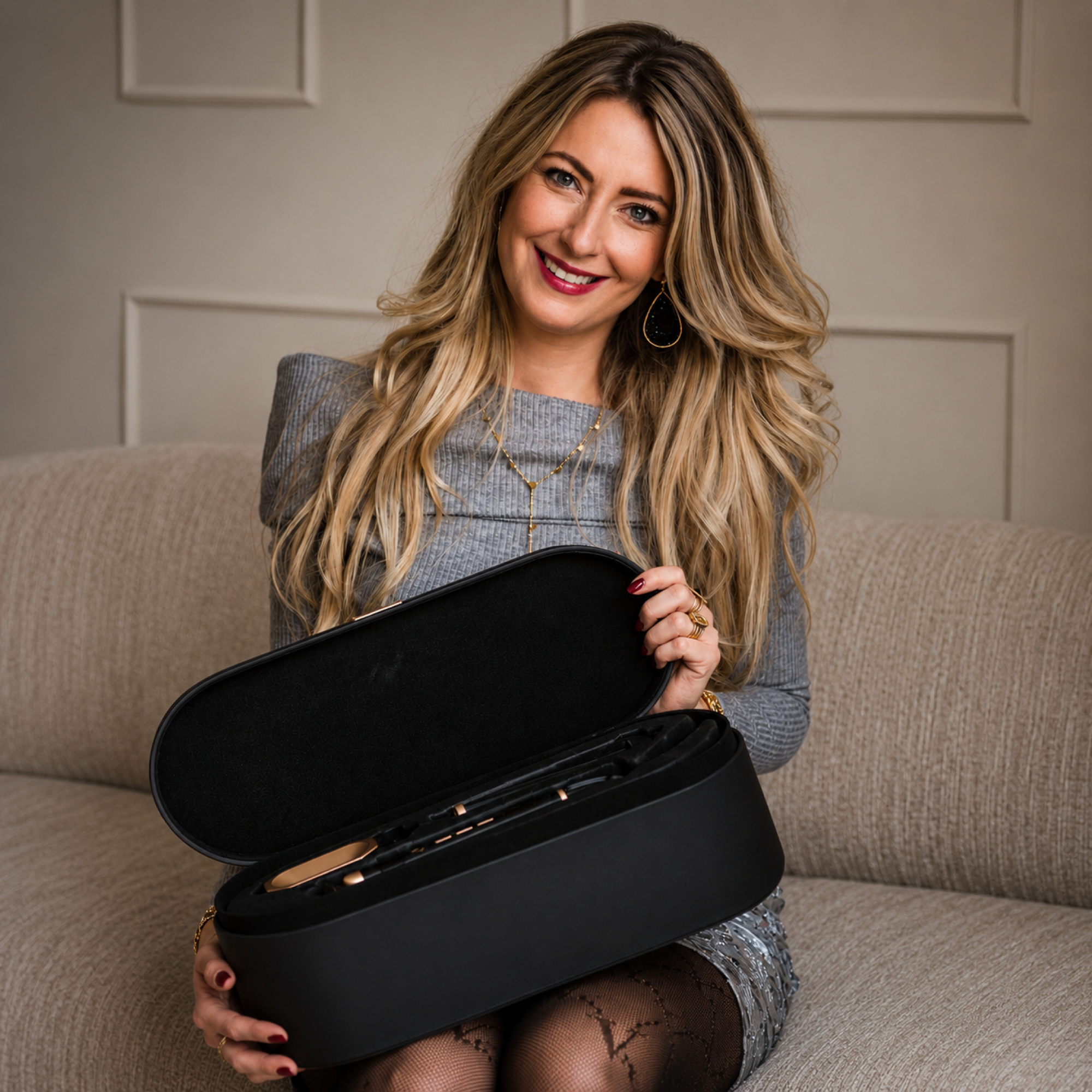 Blanc Square Airstyler – Multistyler Pro – Föhnbürste und Lockenbürste – 5-in-1 Lockenstab – Haarstyler – Heißluftbürste – Haarwickel – Inklusive Diffusor und Aufbewahrungsetui