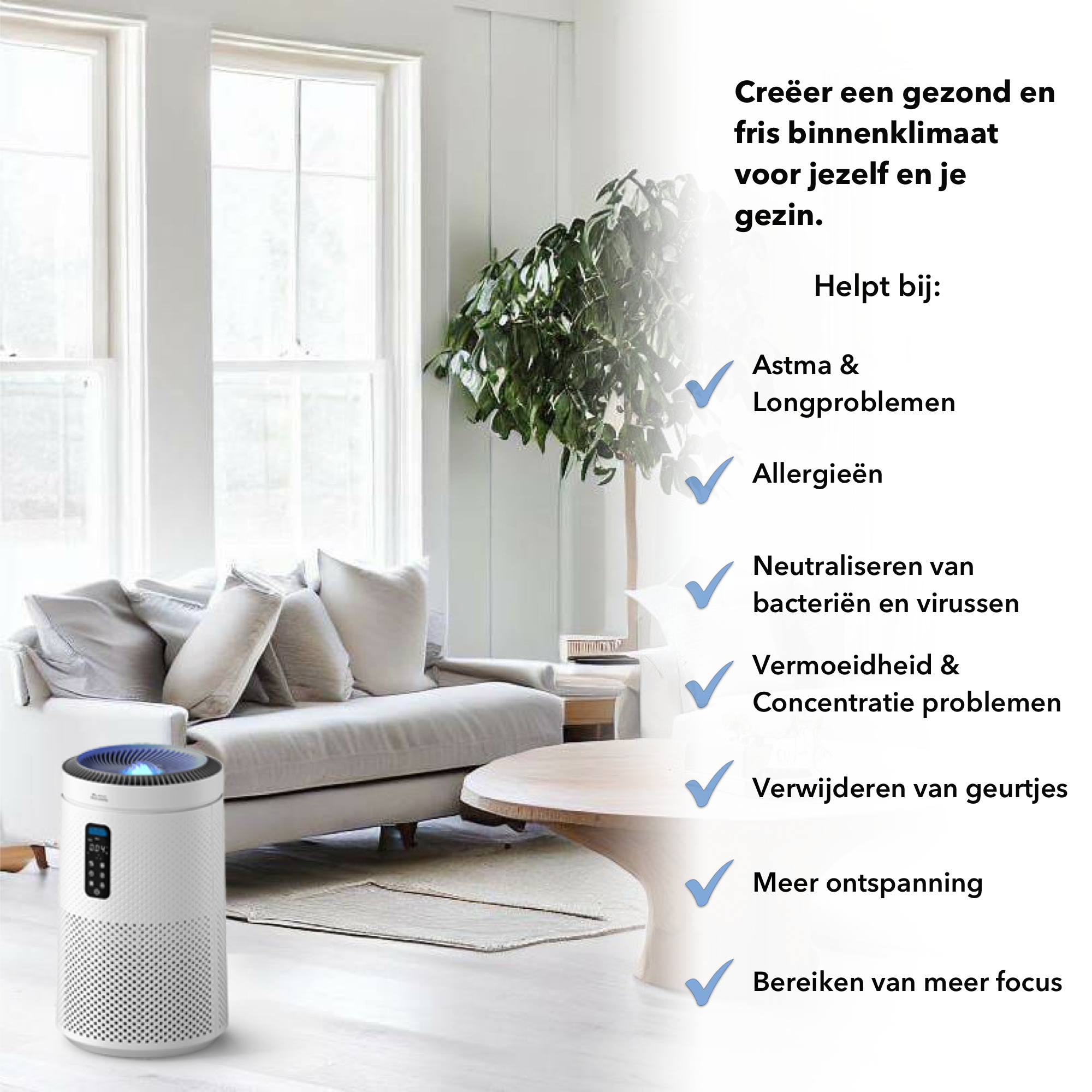 Luft reiniger-Luft reiniger Pro-mit HEPA 13 Filter + Kohle filter-wirkt 99% gegen Allergie-Staub-Heuschrecken-inkl Aroma-Difuser