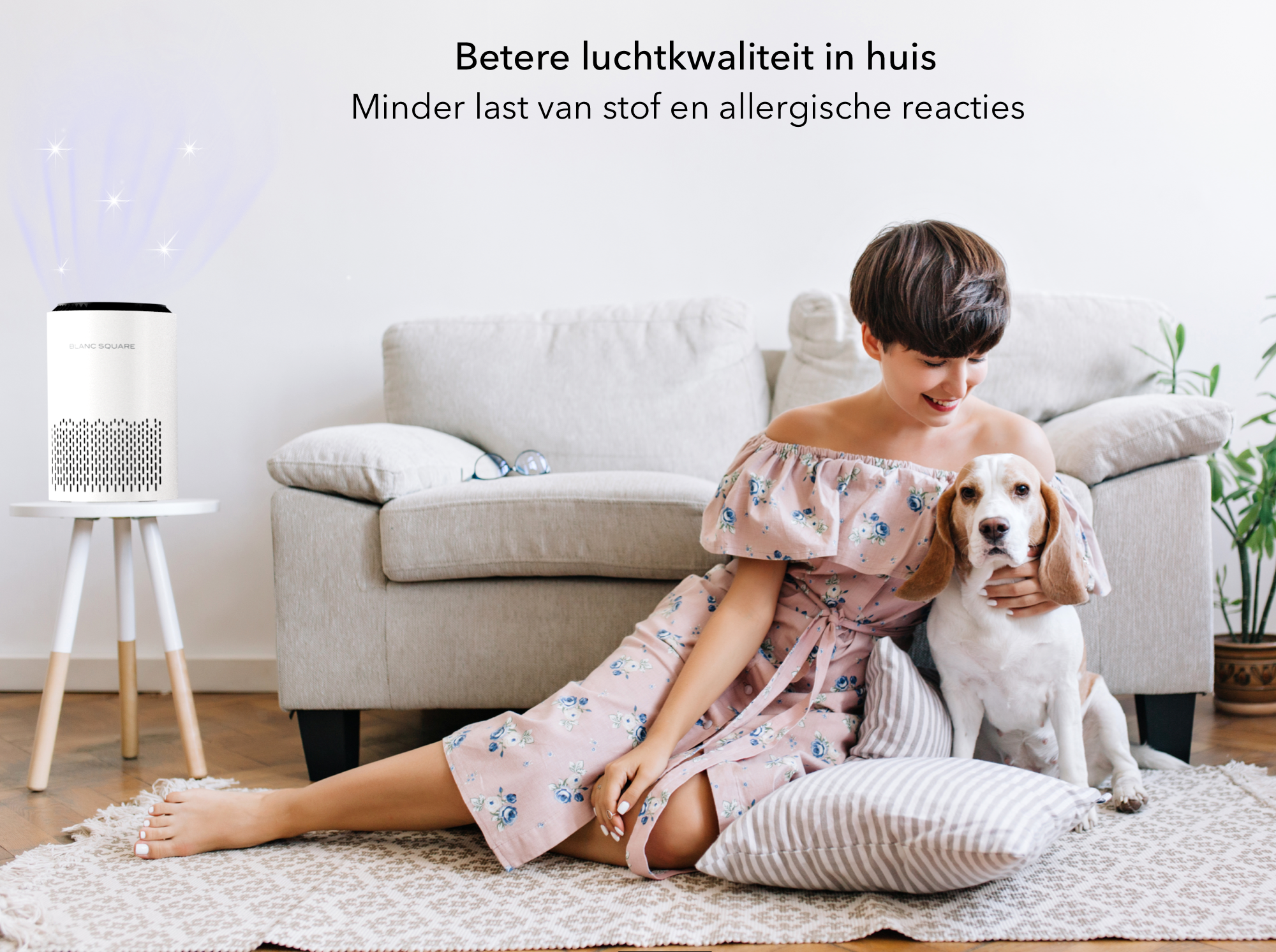 BS Luchtreiniger Pro - Air Purifier - Luchtreinigers met HEPA13 filter - Werkt 99% tegen stof allergie hooikoorts - Stille Slaapmodus - Clean air Aroma