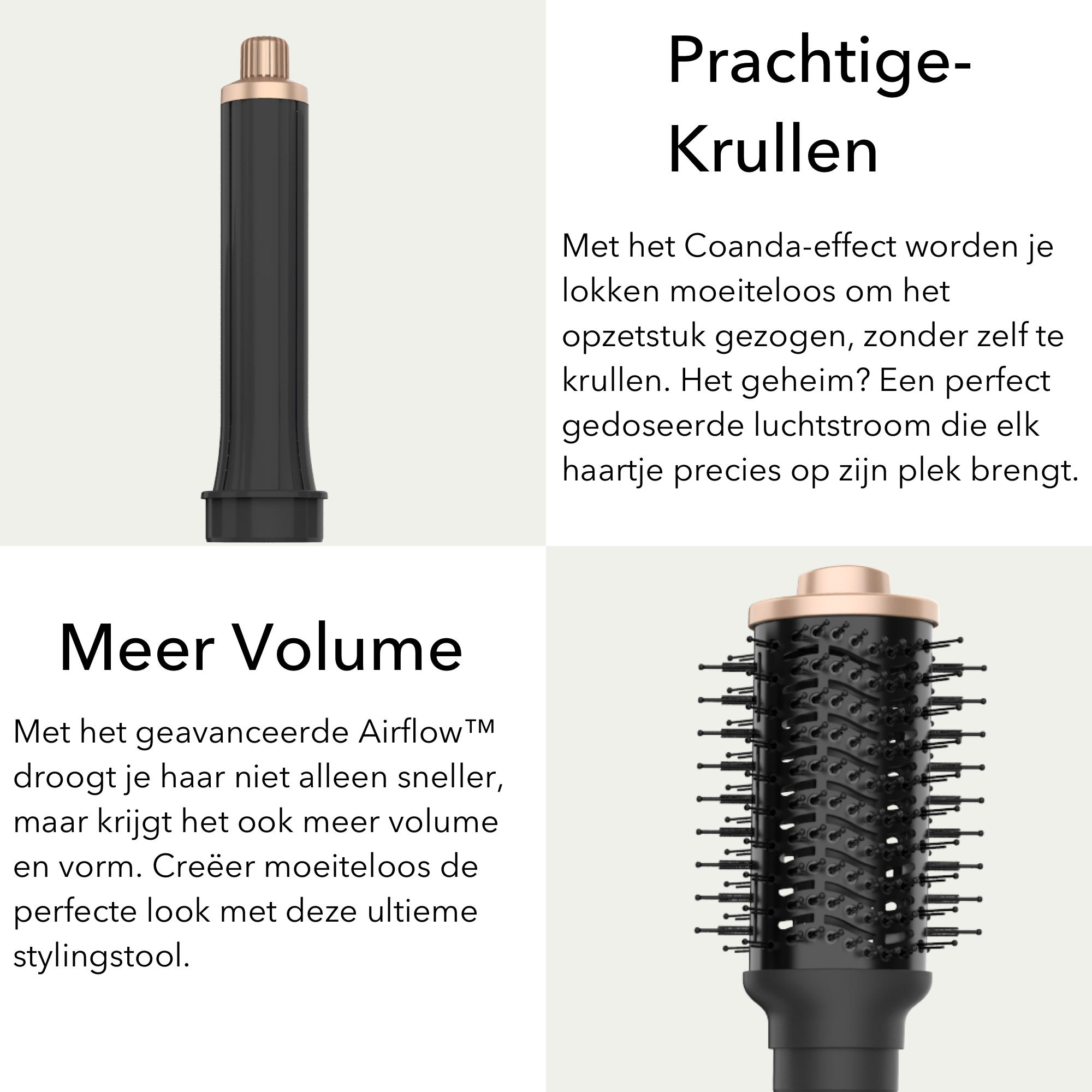 Blanc Square Airstyler – Multistyler Pro – Föhnbürste und Lockenbürste – 5-in-1 Lockenstab – Haarstyler – Heißluftbürste – Haarwickel – Inklusive Diffusor und Aufbewahrungsetui