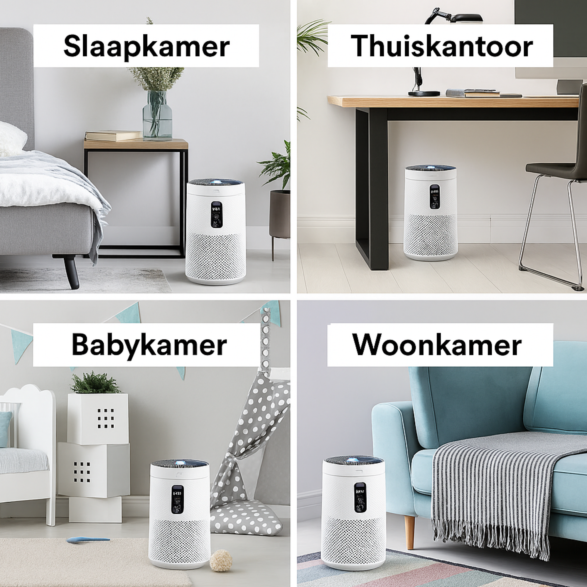 Luchtreiniger - Air Purifier Pro met HEPA13 filter + Koolstoffilter - Werkt tegen Allergie Stof Hooikoorts Huisstofmijt - Clean Air Aroma functie
