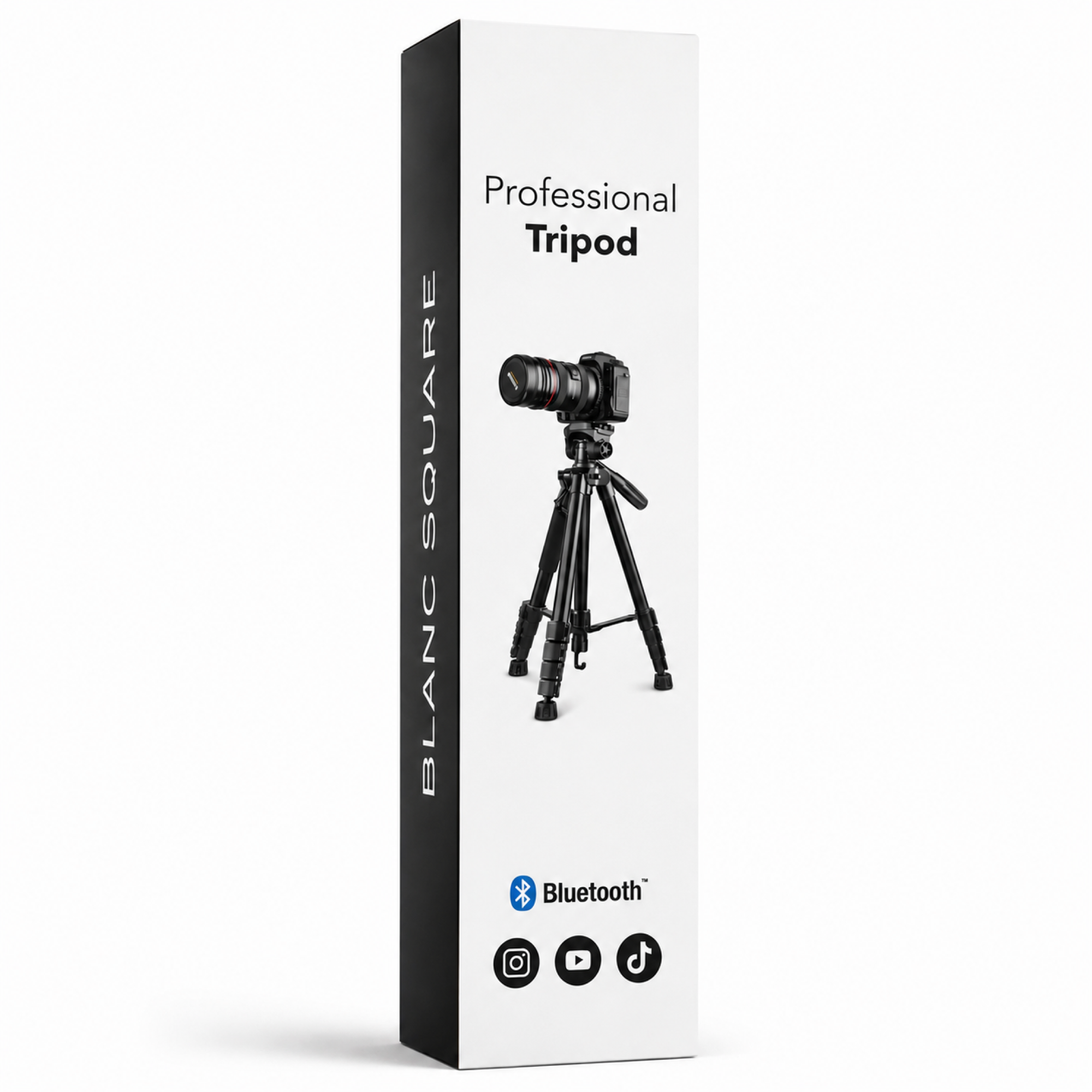 Blanc Square Camera statief Pro - Tripod met Smartphone telefoon houder - 172cm Hoog - Sony Canon Nikon - Spiegelreflex DSLR Camera Standaard universeel - Incl Bluetooth