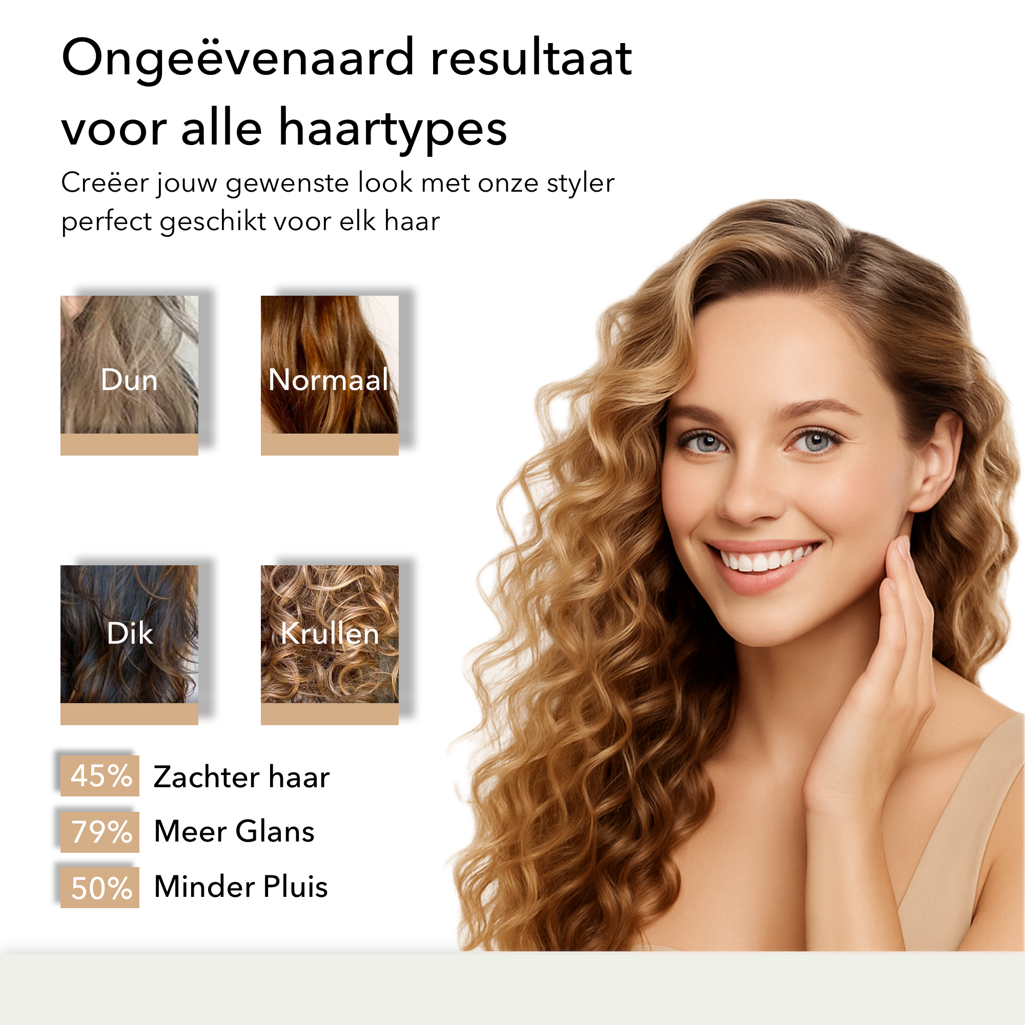 Blanc Square Airstyler – Multistyler Pro – Föhnbürste und Lockenbürste – 5-in-1 Lockenstab – Haarstyler – Heißluftbürste – Haarwickel – Inklusive Diffusor und Aufbewahrungsetui