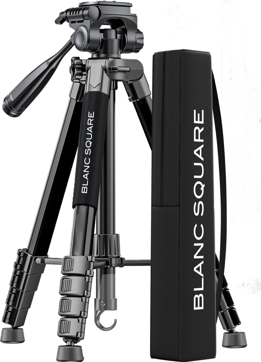 Camera statief 172 cm BLANC SQUARE — lichtgewicht aluminium voor vloggen en fotografie
