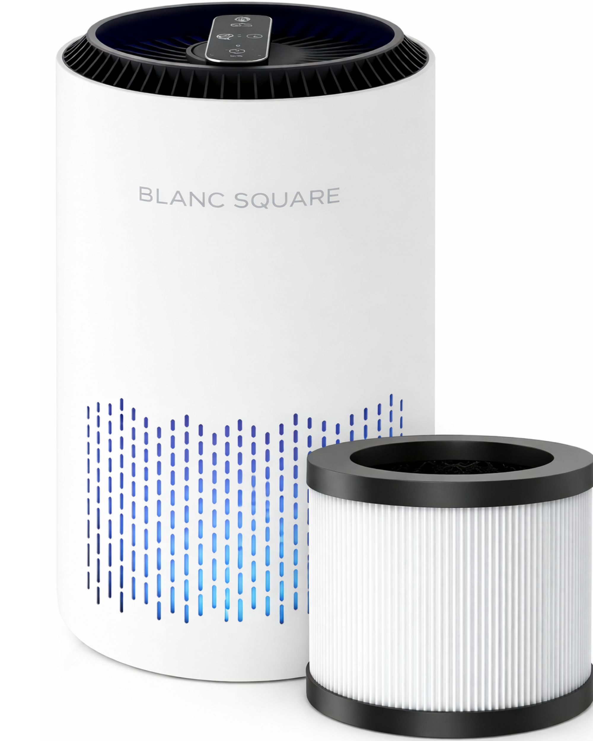Blanc Square Luchtreiniger Pro - Air Purifier - met HEPA 13 filter + Koolstoffilter - 99,7% Effectief tegen Allergie, Hooikoorts, Huisstofmijt - Slaapmodus - Clean Air diffuser
