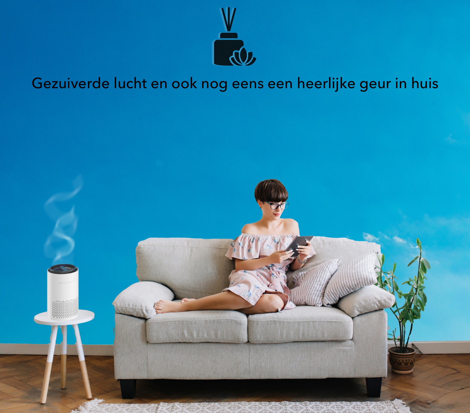 BS®Luchtreiniger-Luchtreiniger met 2 vervangbare HEPA-filters + actief koolfilter-Werkt 99% tegen huisstofmijt, hooikoorts, allergieën