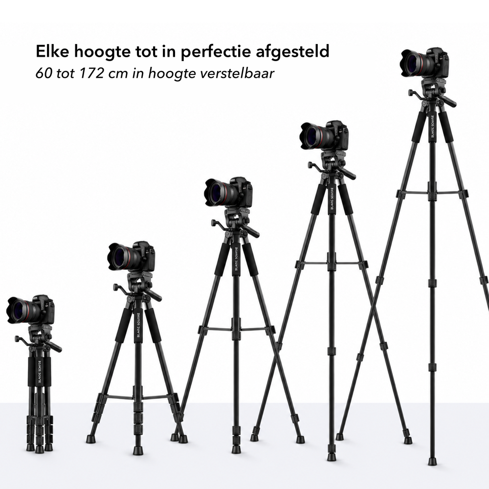 Camera statief hoogtes BLANC SQUARE — verstelbaar van 60 cm tot 172 cm