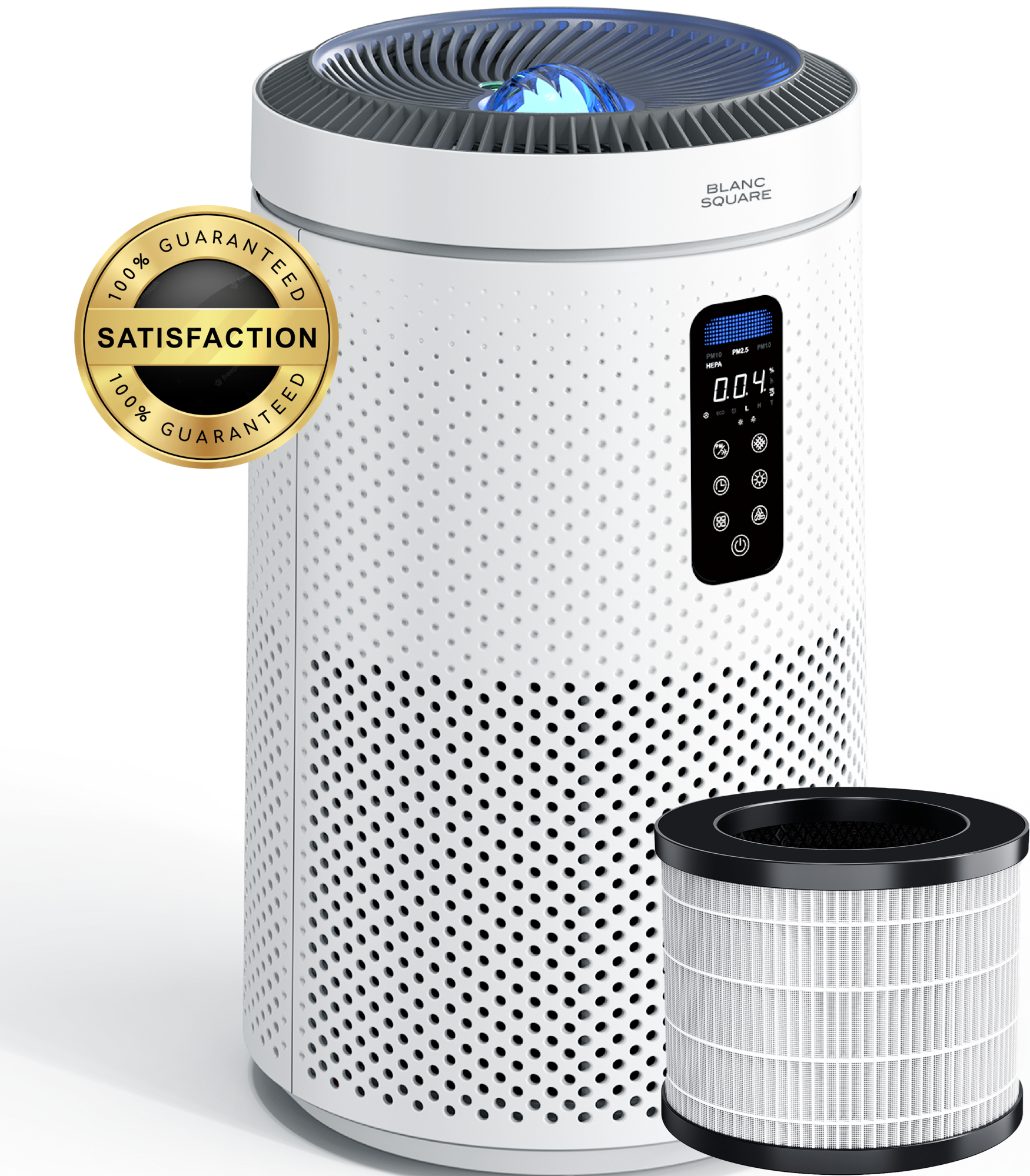 Luchtreiniger - Air Purifier Pro met HEPA13 filter + Koolstoffilter - Werkt tegen Allergie Stof Hooikoorts Huisstofmijt - Clean Air Aroma functie