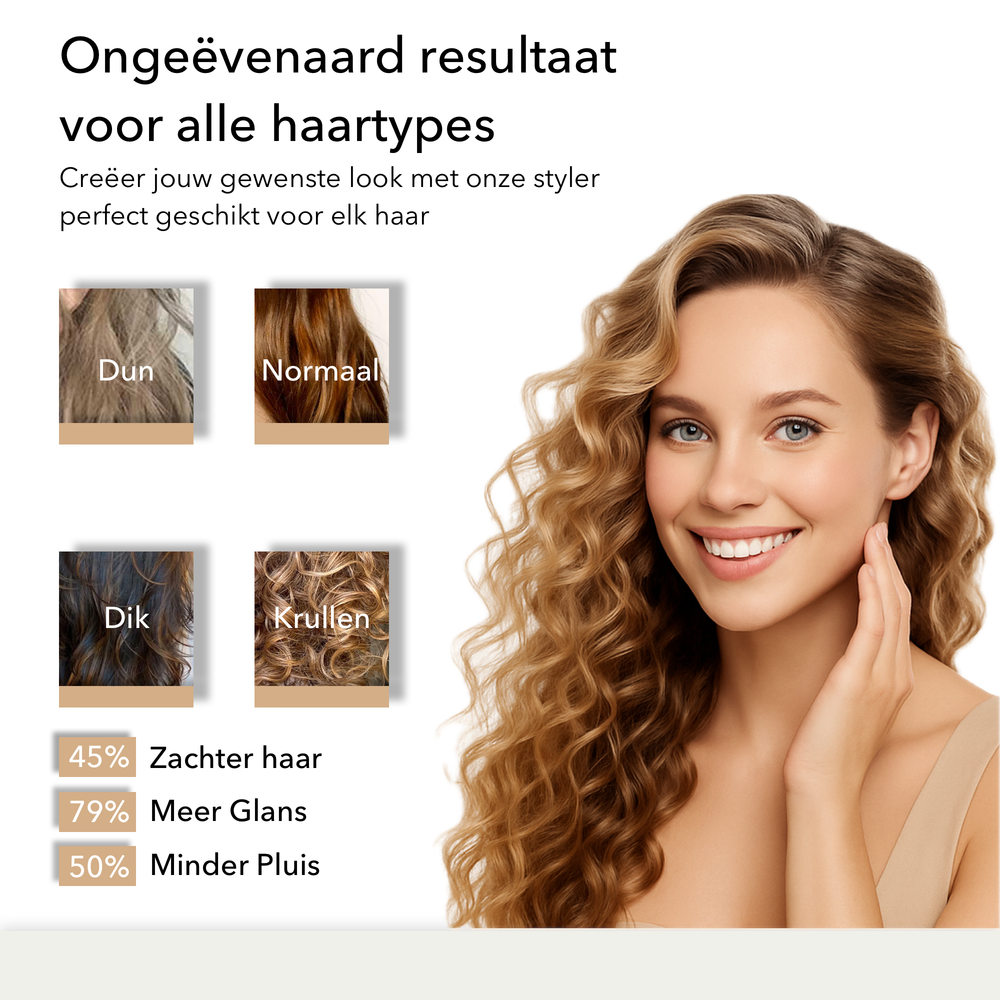 Airstyler Pro geschikt voor haartypes — fijn, normaal en dik haar